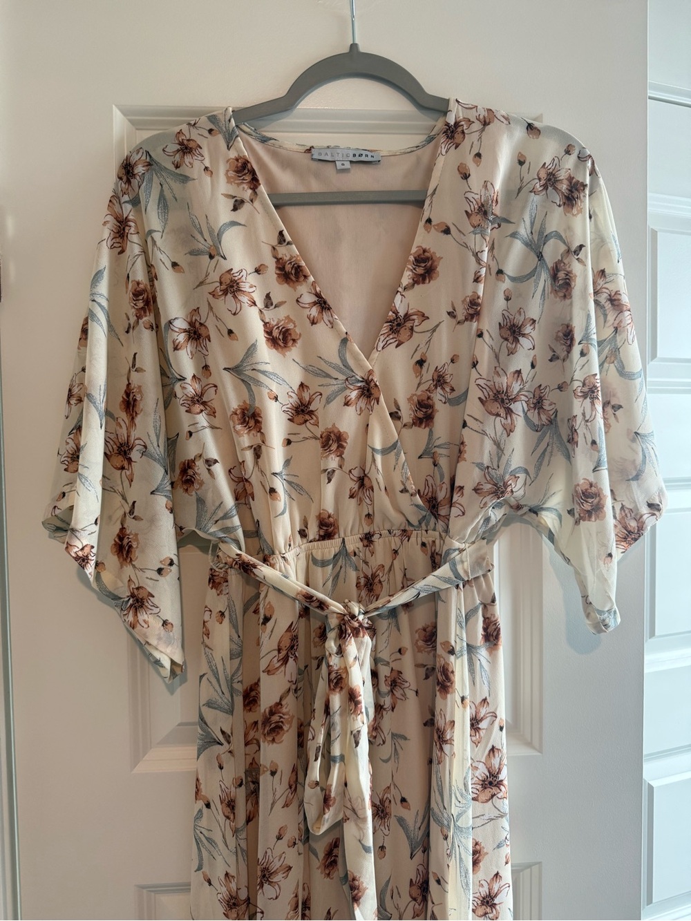 Baltic Born Floral Dress - Cream with neutral Floral pattern